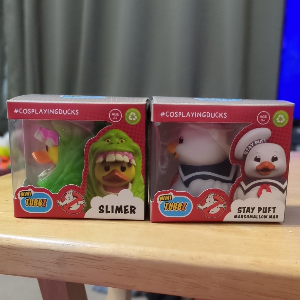 Slimer and Stay Puft Mini Tubbz Ducks